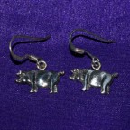 Pig Silver Earrings